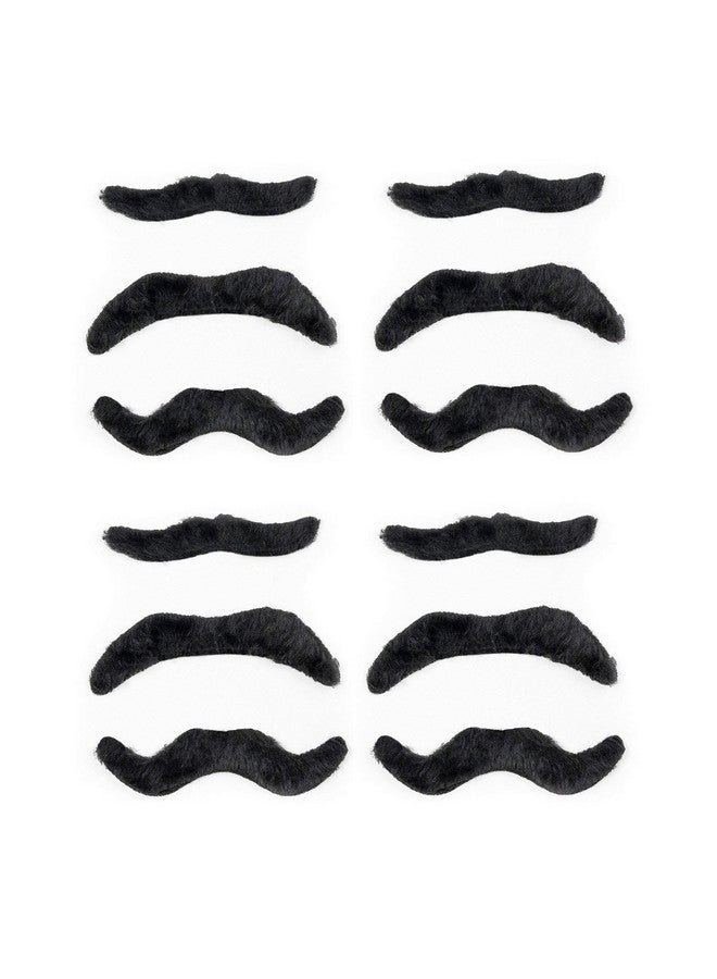 Kicko Fake Mustaches Pack Of 12 Dress Up For Your Movember Events Novelty And Toy For Parties Kids Favors Adults Fun Birthday Cinco De Mayo Fiesta Games Home - Image 1