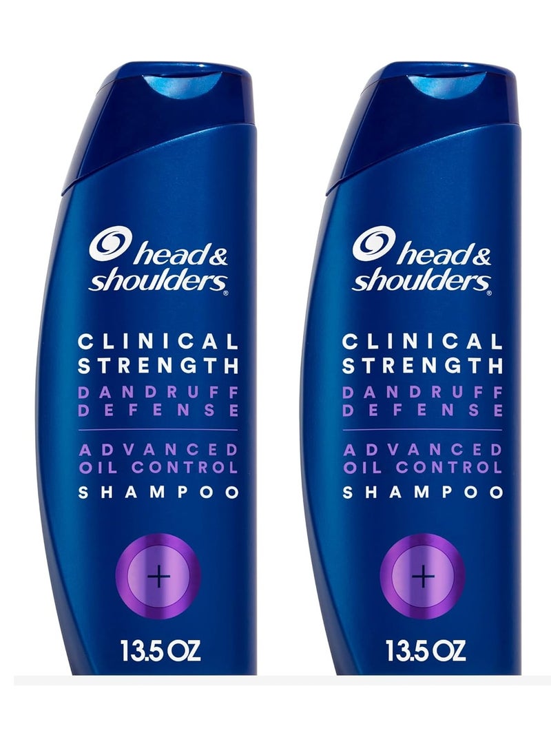 Head & Shoulders - Head & Shoulders Clinical Dandruff Shampoo Twin Pack, Prescription Strength, Oil & Flake Control, Seborrheic Dermatitis Relief, Citrus, 13.5 Fl Oz Each (Set of 2) - Image 1