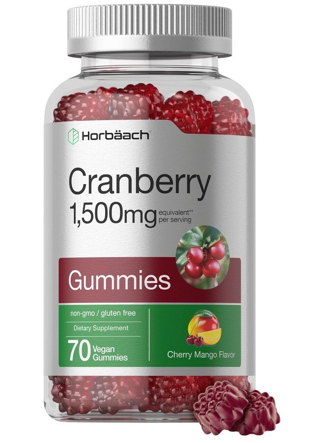Horbäach Cranberry Gummies | 70 Count | Vegan, Non-GMO, and Gluten Free Supplement | High Potency Extract Formula - Image 1