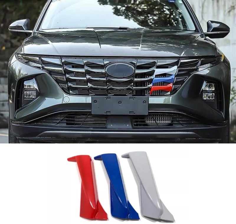 ERIDANUS 3-Color Front Center Mesh Grille Trim for Hyundai TUCSON 2022-2023 - Image 1