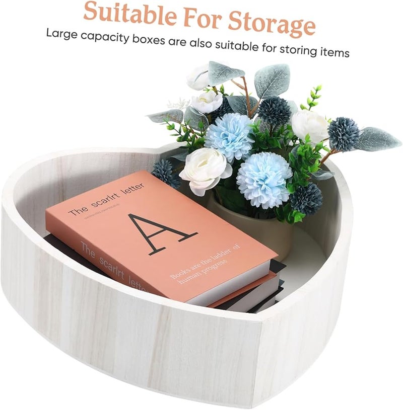 White Heart Shaped Storage Box Newborn Posing Case 16 38x16 38x4 Inches Baby Photography Prop Gift - Image 4