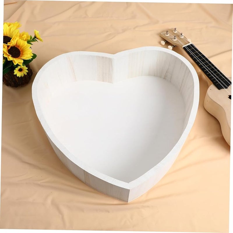 White Heart Shaped Storage Box Newborn Posing Case 16 38x16 38x4 Inches Baby Photography Prop Gift - Image 3