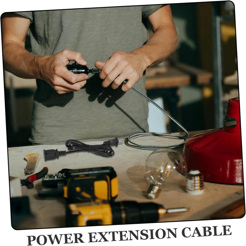 1.5m Power Extension Cable Heavy Duty Cord with Dual Design for Compatibility for Home Office and Dorm Use - Image 3