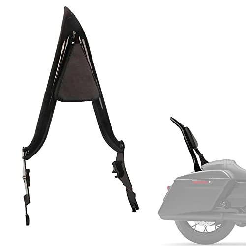 Fjpacemt 26" Height Black Sissy Bar, Detachable Passenger Backrest Rear Pad Compatible for Harley Davidson Touring Models 2009-2023 2024 Street Glide Road Glide Electra Glide Road King - Image 1
