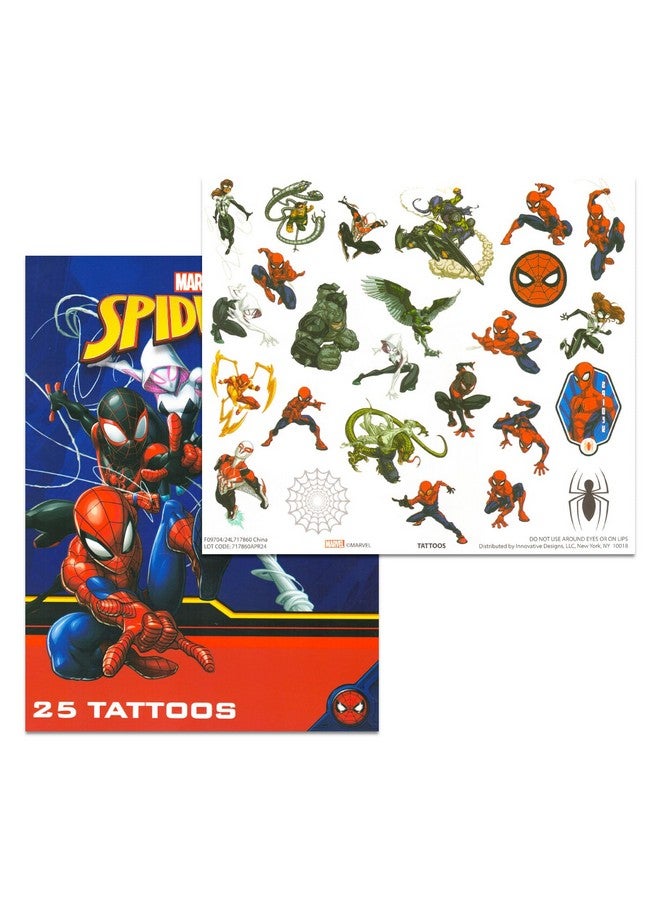 Spiderman Hooded Towel Set for Kids - Spiderman Bath Towel Poncho Bundle with Tattoos and More | Spiderman Bathroom Set for Boys, Girls - Image 5