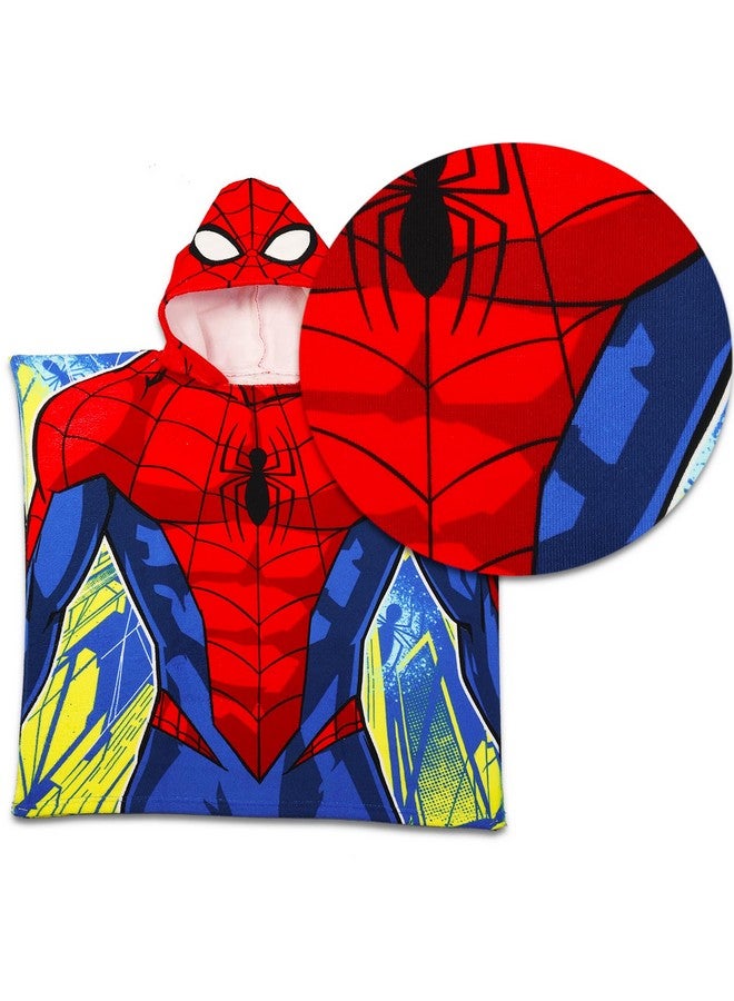Spiderman Hooded Towel Set for Kids - Spiderman Bath Towel Poncho Bundle with Tattoos and More | Spiderman Bathroom Set for Boys, Girls - Image 3