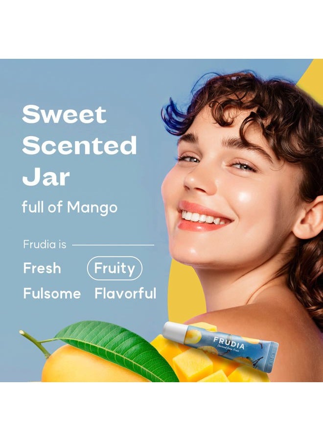 frudia WELCOS FRUDIA Mango Honey Lip Mask - Tinted Moisturizing Balm for Women | Plumping Overnight Mask for Dry Lips (0.33oz) - Image 3