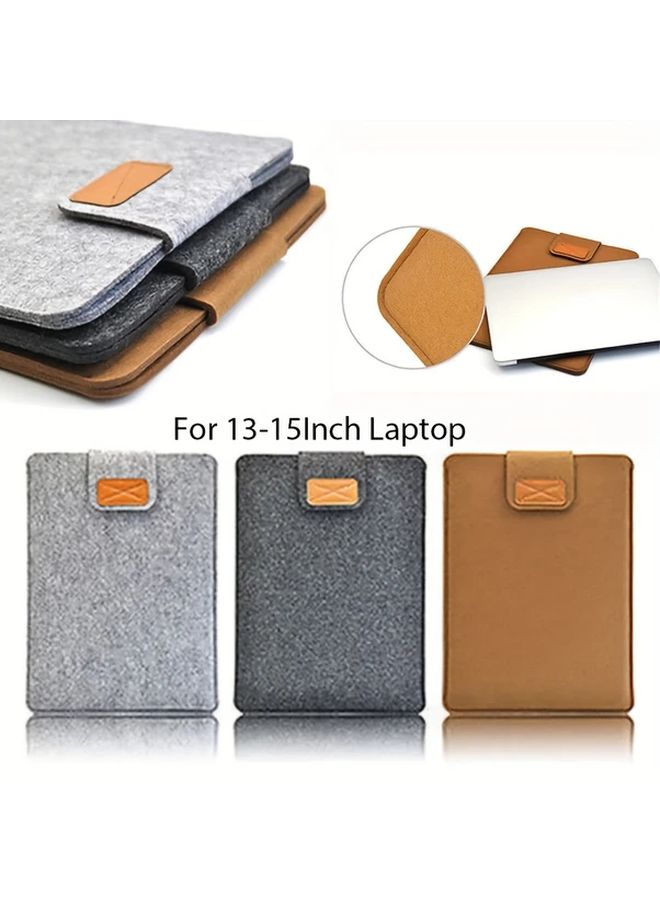 Grey Wool Felt Ultra Thin Laptop Sleeve Case For Most 13 3 Inch Tablets - Image 1