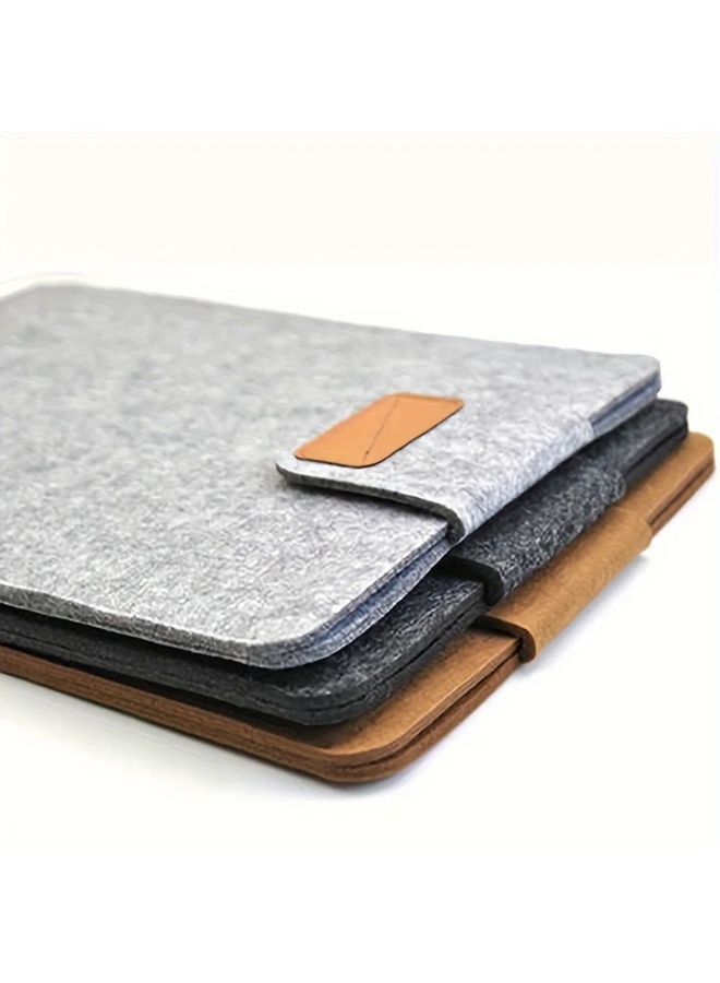 Grey Wool Felt Ultra Thin Laptop Sleeve Case For Most 13 3 Inch Tablets - Image 3