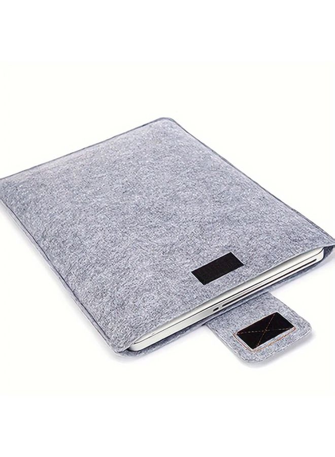Grey Wool Felt Ultra Thin Laptop Sleeve Case For Most 13 3 Inch Tablets - Image 5
