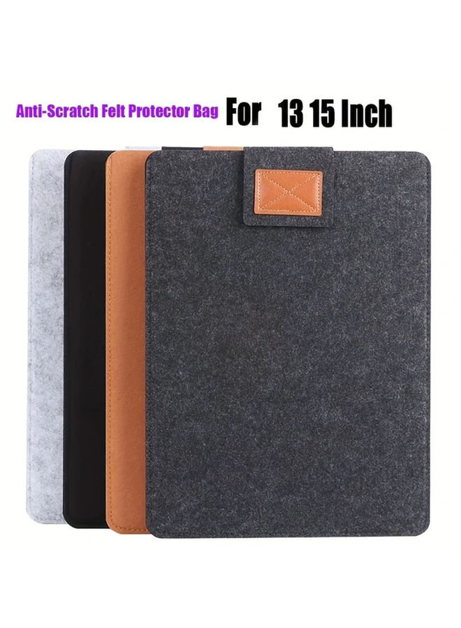 Grey Wool Felt Ultra Thin Laptop Sleeve Case For Most 13 3 Inch Tablets - Image 2