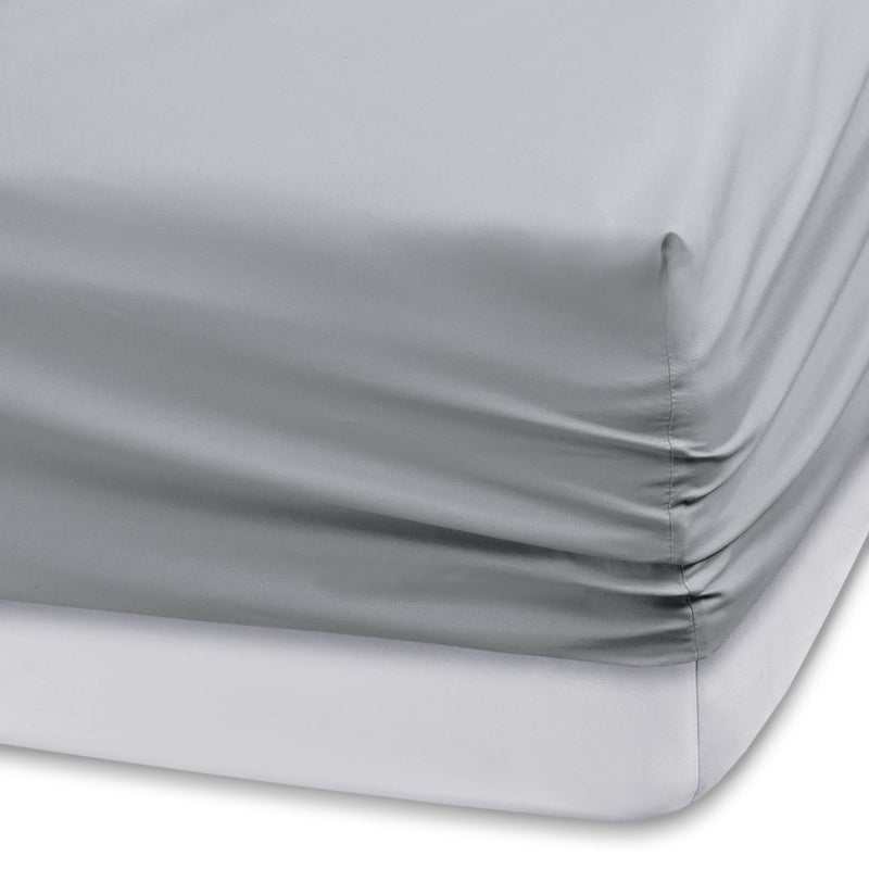 Comfort Spaces CS20-0120 Microfiber Set 14" Deep Pocket, Wrinkle Resistant All Around Elastic-Year-Round Cozy Bedding Sheet, Matching Pillow Cases, Full, Light Gray - Image 3