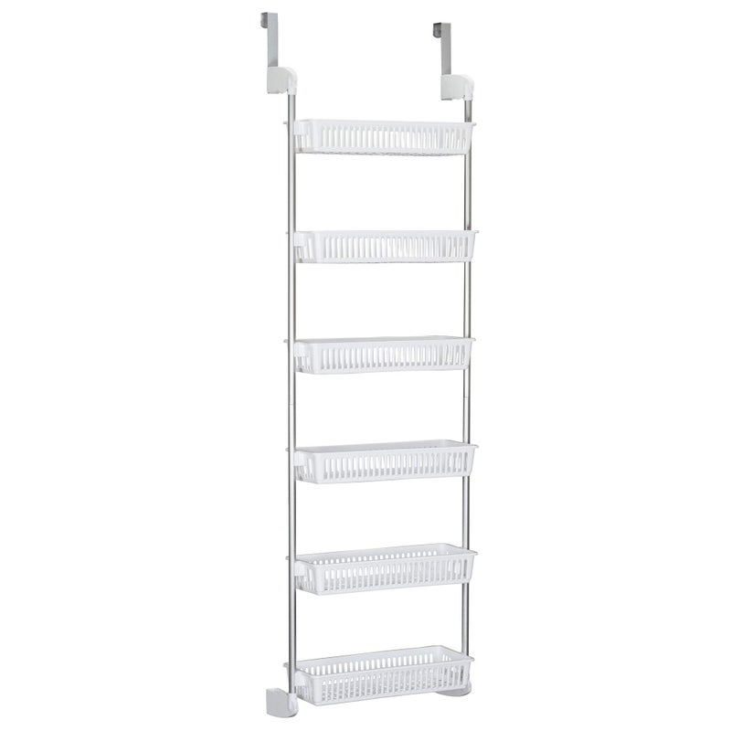 Household Essentials White 6Tier Basket OverTheDoor Organizer