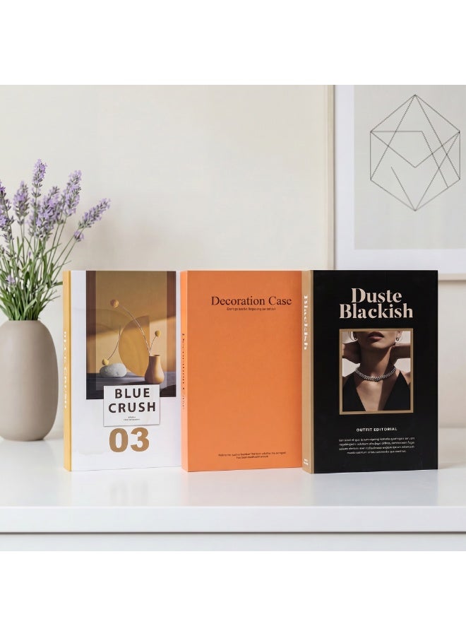 Via Saffi 3 Pieces Decorative Books For Home Decor, Coffee Table Decorative Books,Stylish Room Decor Aesthetic Faux Books for Home Decor，Stacked Book Decor Bookshelf，Entryway，Console Table，Mantel Decor - Image 1