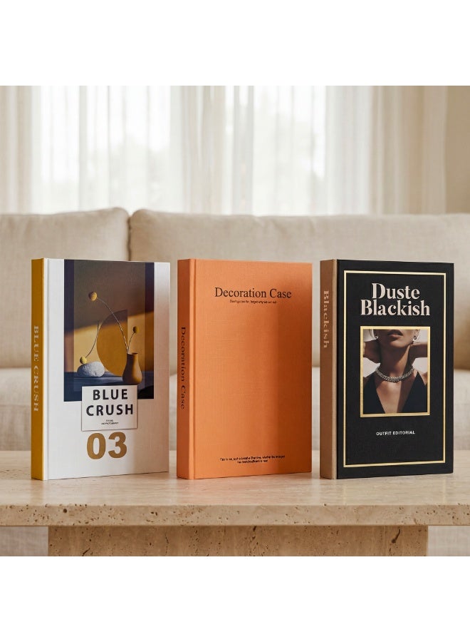 Via Saffi 3 Pieces Decorative Books For Home Decor, Coffee Table Decorative Books,Stylish Room Decor Aesthetic Faux Books for Home Decor，Stacked Book Decor Bookshelf，Entryway，Console Table，Mantel Decor - Image 2