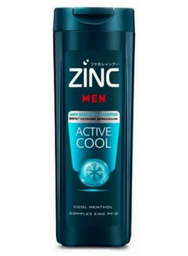 زينك شامبو ضد القشرة للرجال أكتيف كول مينثول شامبو 340 مل - Image 1