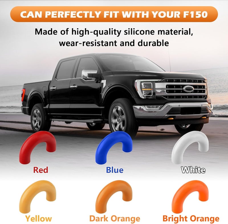 TECHPICCO Tow Hooks Covers for Ford F150 2004-2024 Bronco Base/Big Bend/Outer Banks 2021-2024 Compatible with Toyota Tundra Accessories 2017-2021 (Tremor Orange) Practical design alternatives - Image 3