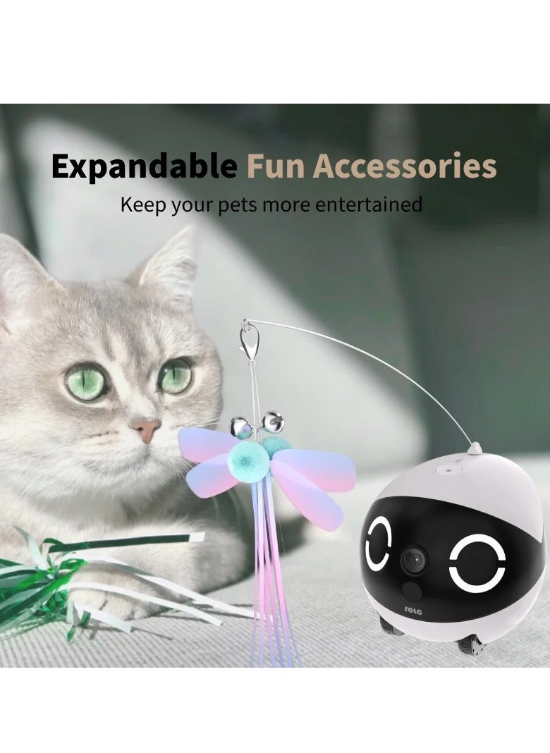 Enabot® ROLA Mini 2K Camera Robot: Moving Pet Camera, Up to 25 Days Battery Life, Built-in Call Button, Two-Way Audio. [Full Pack Loaded + !2 Months International Warranty]