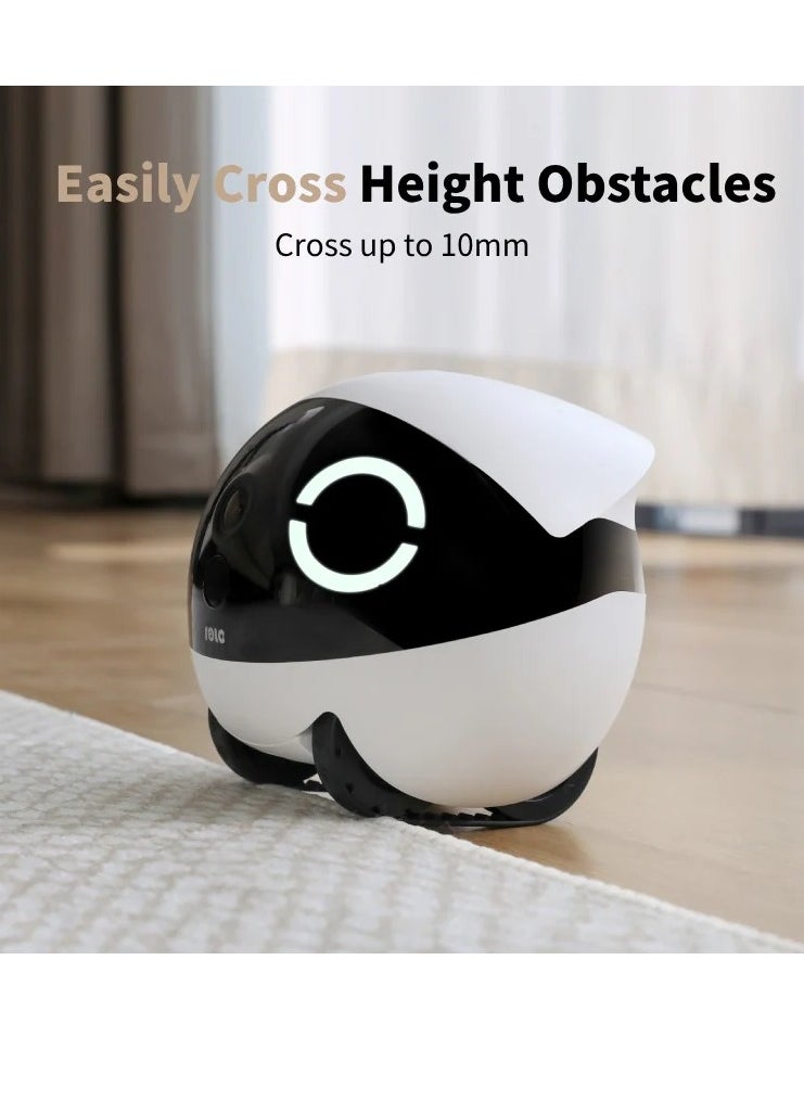 Enabot® ROLA Mini 2K Camera Robot: Moving Pet Camera, Up to 25 Days Battery Life, Built-in Call Button, Two-Way Audio. [Full Pack Loaded + !2 Months International Warranty]