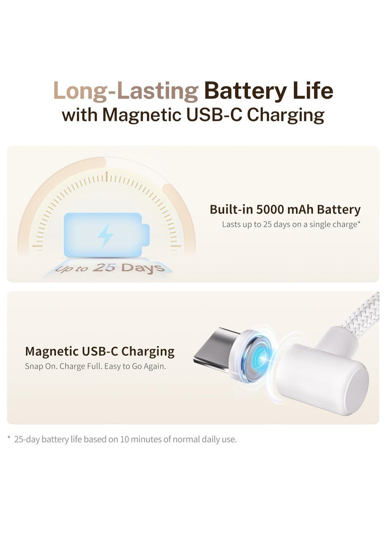 Enabot® ROLA Mini 2K Camera Robot: Moving Pet Camera, Up to 25 Days Battery Life, Built-in Call Button, Two-Way Audio. [Full Pack Loaded + !2 Months International Warranty]