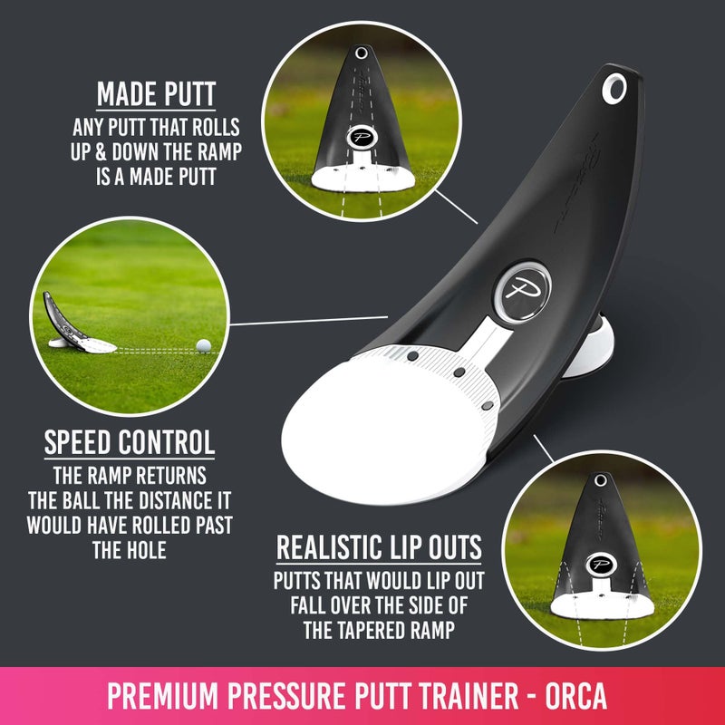 PuttOUT Premium Pressure Putt Trainer - Perfect Your Golf Putting (Orca) - Image 3