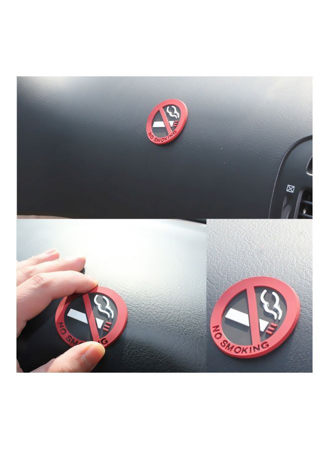 NIBEMINENT 5-Piece No Smoking Warning Car Sticker - Image 3