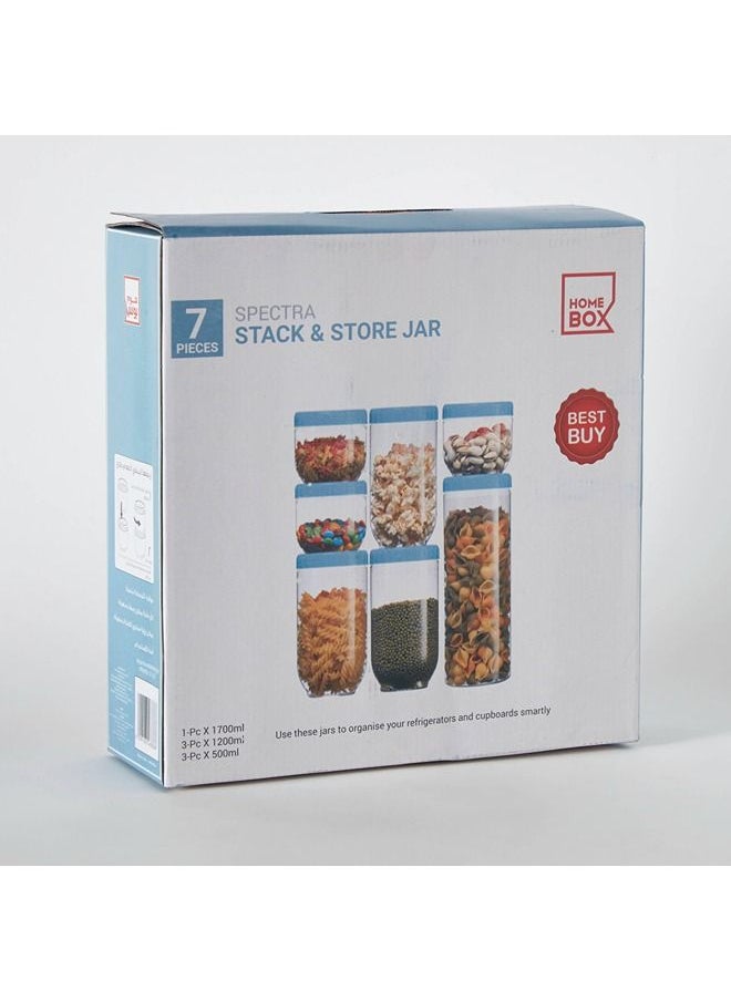 Home Box - مجموعة ج jars من سبيكتر 7 قطع تخزين وه stacking 10 × 25 × 10 سم - Image 1