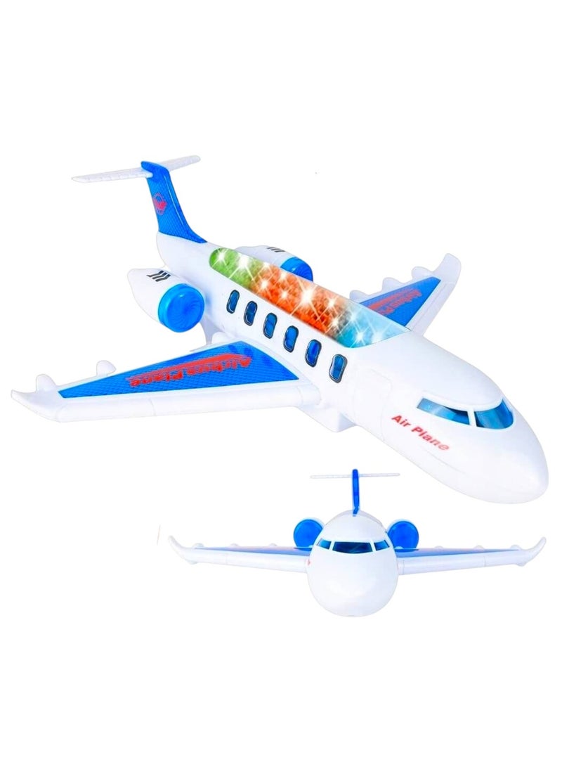 Toy Box Airplane Toys For Kids Bump And Go Electric Plane Toys With LED Flashing Light And Music For Boys Girls - Image 1