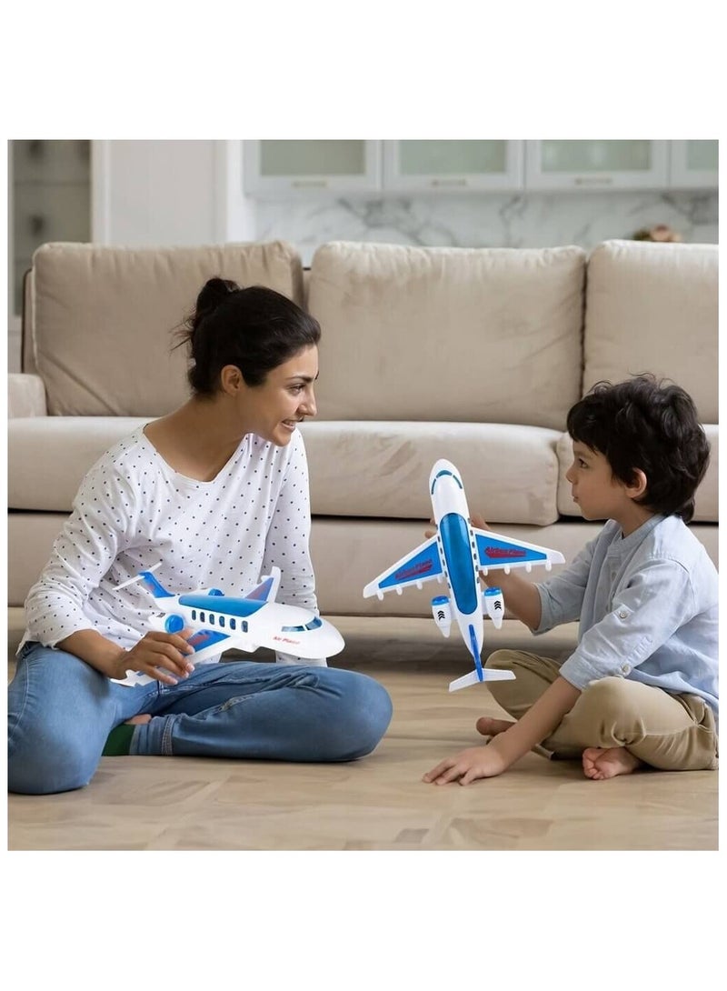 Toy Box Airplane Toys For Kids Bump And Go Electric Plane Toys With LED Flashing Light And Music For Boys Girls - Image 3