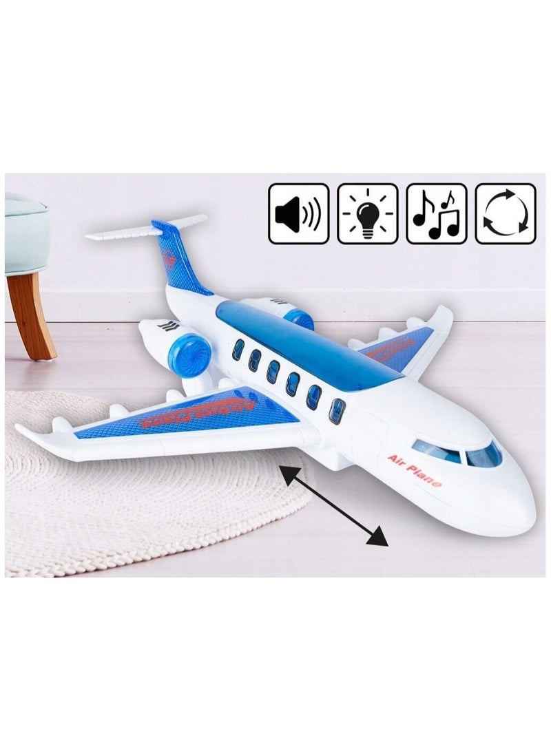 Toy Box Airplane Toys For Kids Bump And Go Electric Plane Toys With LED Flashing Light And Music For Boys Girls - Image 2