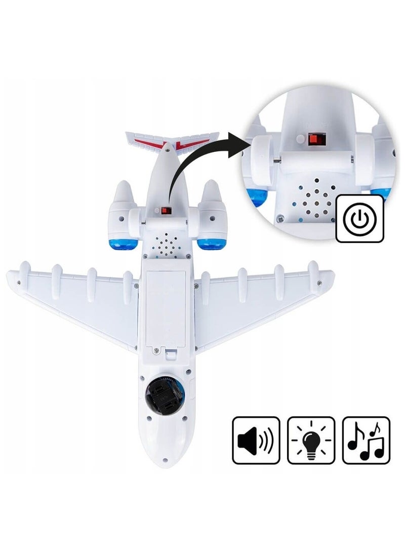 Toy Box Airplane Toys For Kids Bump And Go Electric Plane Toys With LED Flashing Light And Music For Boys Girls - Image 4