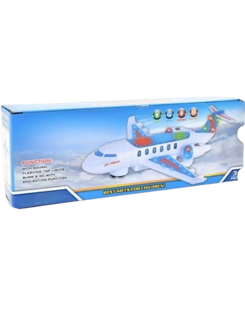 Toy Box Airplane Toys For Kids Bump And Go Electric Plane Toys With LED Flashing Light And Music For Boys Girls - Image 5