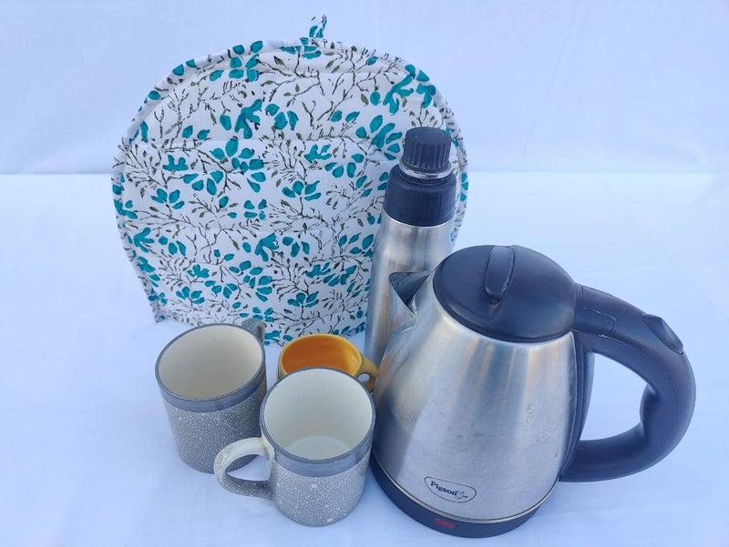 Malan Bai Mandala Tea Cozy Cover Hand Block Winter Tea Cozy Cotton Tea Kettle Warmer Pot Cover Hot Coffee Cover Handamde Kitchen Décor Brand: Malan Bai (Pattern 39) - Image 1