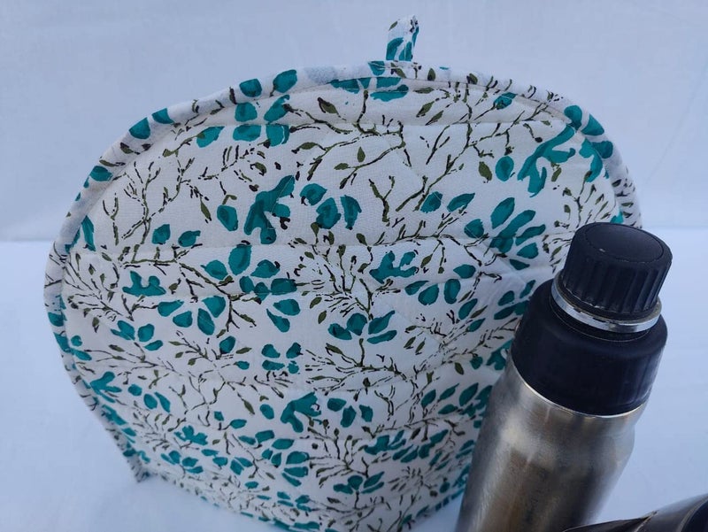 Malan Bai Mandala Tea Cozy Cover Hand Block Winter Tea Cozy Cotton Tea Kettle Warmer Pot Cover Hot Coffee Cover Handamde Kitchen Décor Brand: Malan Bai (Pattern 39) - Image 5