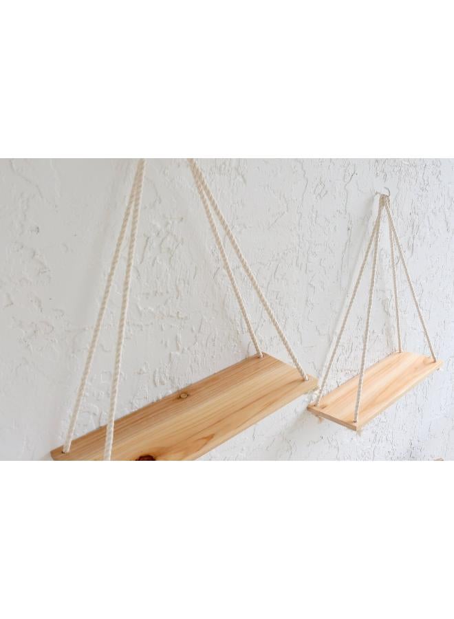Antikiano Wooden Wall Shelf, Macrame Shelf, Living Room Decor, Stand Bookshelf. - Image 3