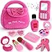 Golray Plush Toddler Purse Baby Girl Pretend Play Toy 10 Pcs My First Purse with Soft Sensory Toy SmartphoneCrinkle Makeup Beauty Playset for Toddler Baby Girl Christmas Birthday Gift Ages 3 4 5 - Image 3