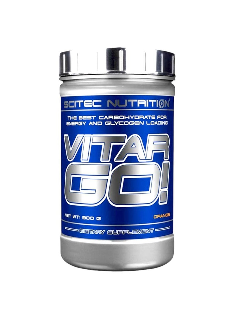 SCITEC NUTRITION مصدر كربوهيدرات حاصل على براءة اختراع من فيتارجو للحصول على الطاقة، بنكهة البرتقال، 900 جرام  - Image 1