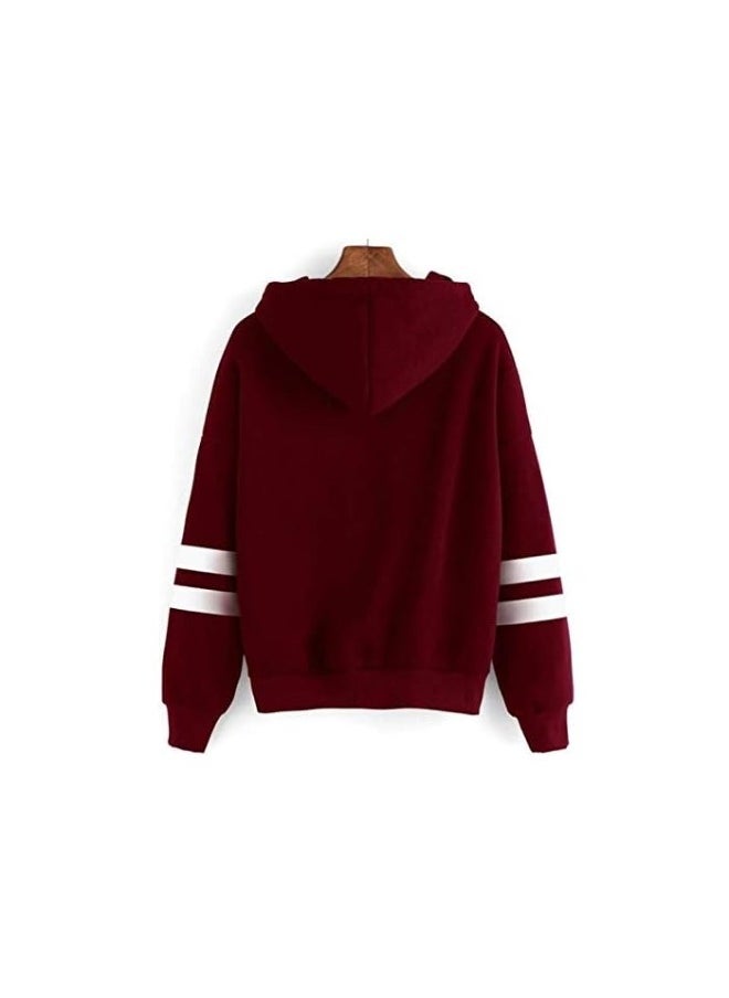 HALAMODO - Red Men's Long Sleeve Sweatshirt Sports Hoodie - Image 1
