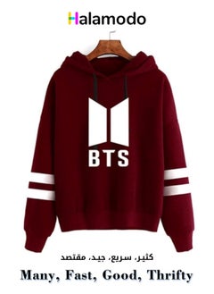 Red Men's Long Sleeve Sweatshirt Sports Hoodie