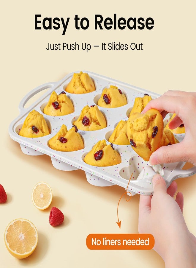 Fimary Premium Silicone Heart-Shaped Baking Mold with Metal Reinforced Frame - 1 Pack Non-Stick Cupcake & Muffin Pan for Baking Chocolate, Egg Bites & Brownies - BPA Free, Dishwasher & Oven Safe - Image 3