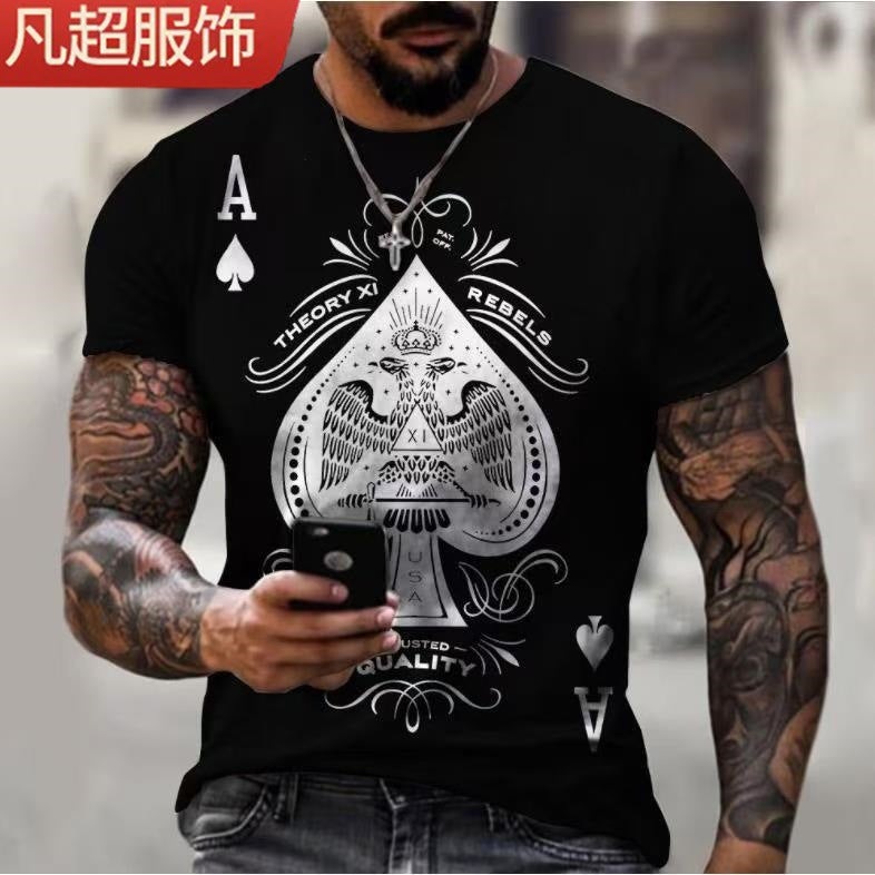 Men'S Wear Youth Slim Crewneck Cartoon Sports T-Shirt - Image 5