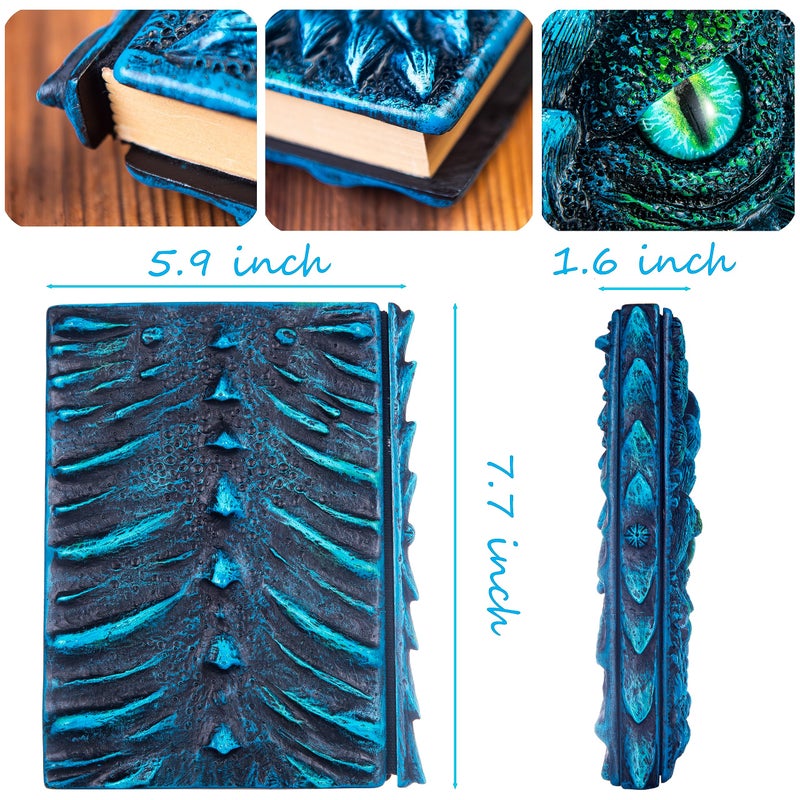 LZlightactor 3D Dragon Eye Embossed Journal,Resin Engraving Notebook,Dnd notebook for Dragon Lovers ï¼ŒBlank Paper,Hardcover Travel Notepad for Writing,Sketchbook,Collection,Gift,Decoration A4 and A5 Size (A5-Blue - Image 3