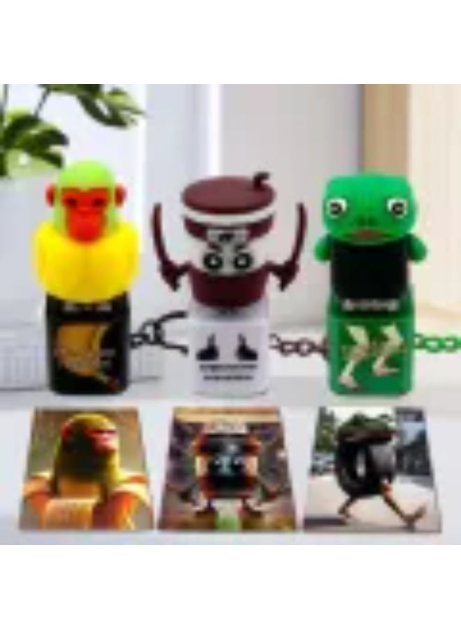 ACLIX 3D Printed Tung Tungtung Sahar Collectible Viral Brainrot Expression Pack Toy, Wooden Stick man, Suitable For Weird Gifts - Image 3