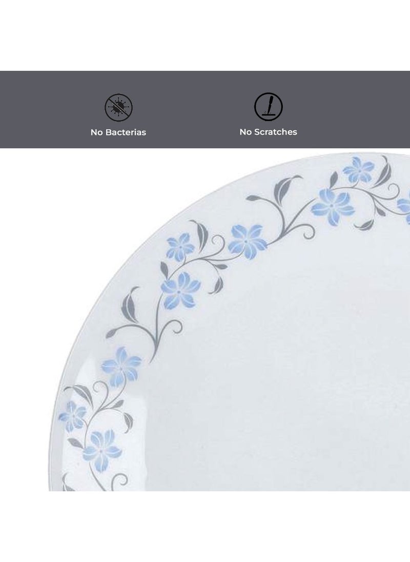 Laopala La Opala Classic 44 Piece Dinner Sets Glass Material Plates Grace Blue Dinner Set Microwave Safe & Dishwasher Safe Minimalist Style Lightweight Bowls, Cups, Plates Set-Reusable  - Image 3