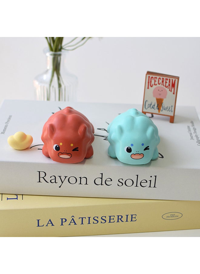 null - Squishy Slow Rebound Cute Dragon Toy Arrival IIFAN Fulong Sensory Development PU Material For Children Under 14 Years Old-Specifications:Outlet Fulong (Blue) - Image 1