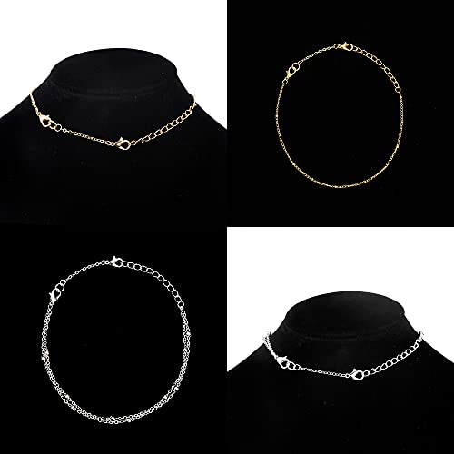 Softones 12-18Pcs Ankle Bracelets Extenders-Extension for Womens Jewelry(1 2 3 Inch),with Lobster Clasp and O-Clasp from Gold Silver Rose Gold - Image 4