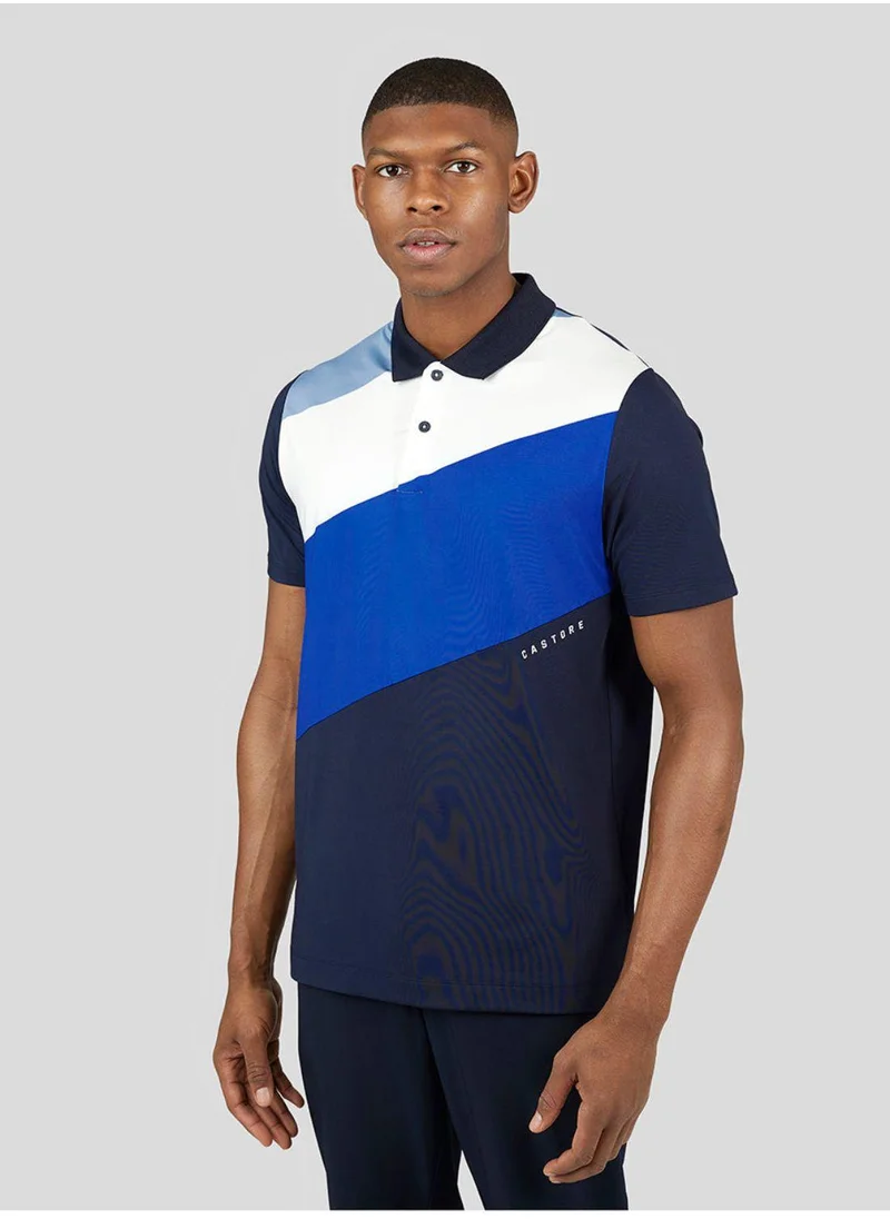 كاستور Men'S Golf Essential Short Sleeve Colourblock Polo - Navy