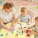 Takeeyce 5in1 Wooden Activity Cube Toddlers Montessori Toys for Baby Boys Girls Baby Activity Center for 2 Year Old Woodpecker Worm Toy Magnetic Bird Feeding Game Educational Color Shape Sorting Toy - Image 4