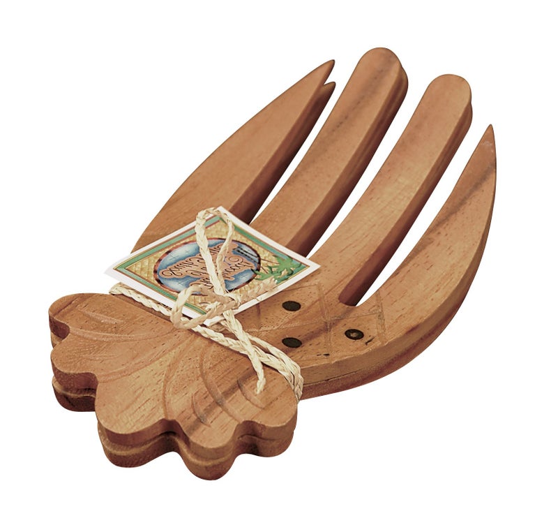 Pacific Merchants Acaciaware 65Inch Acacia Wood Salad Servers Pineapple