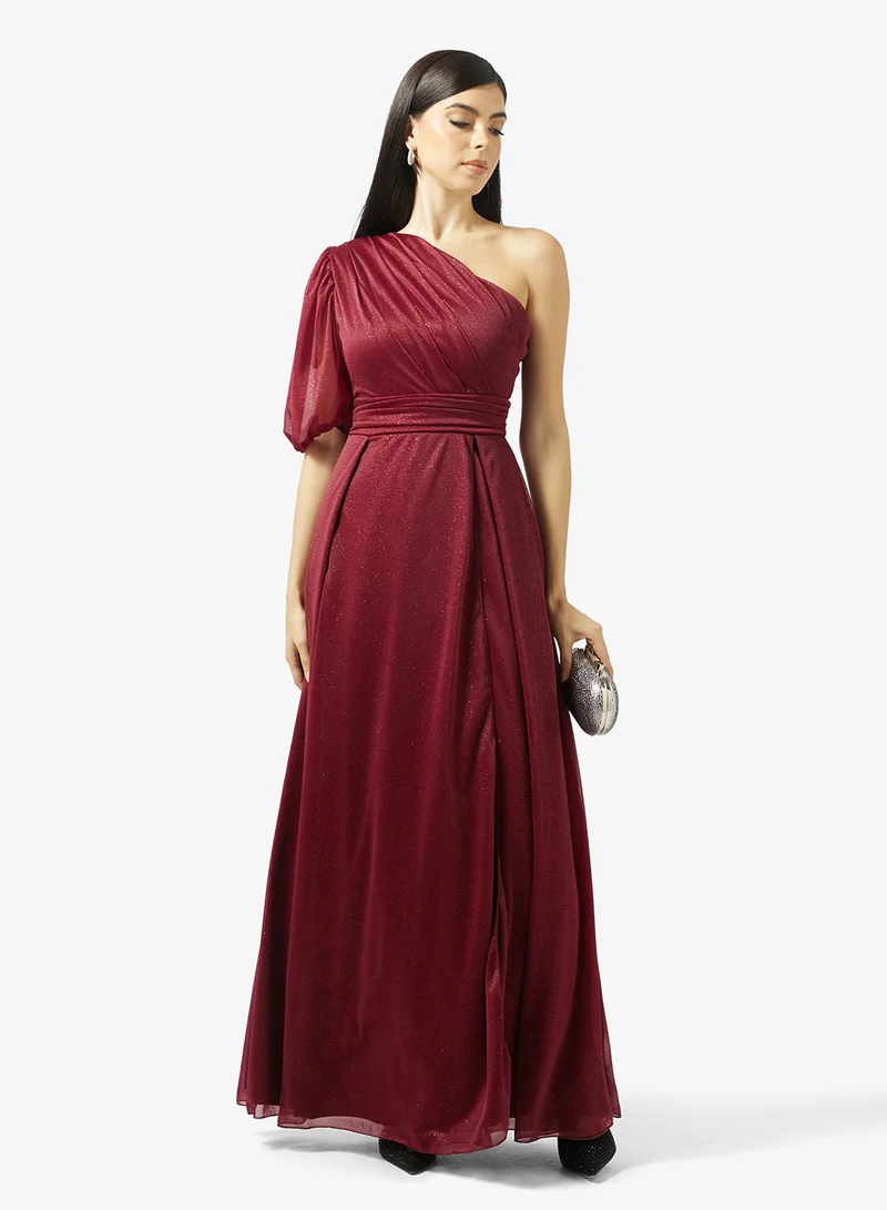 Ella Limited Edition  One Shoulder Puff Sleeve Dress for Women | Best Price UAE